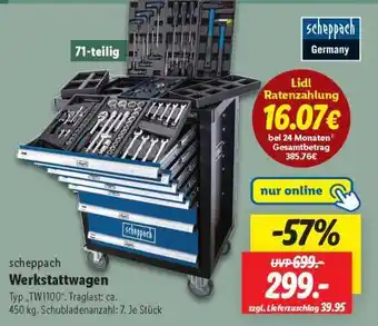 Lidl scheppach Werkstattwagen Angebot