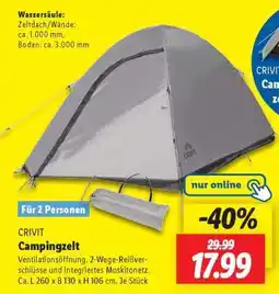 Lidl CRIVIT Campingzelt Angebot