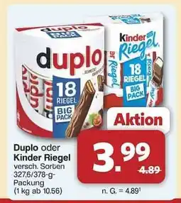 Famila Nord Ost Duplo oder Kinder Riegel Angebot