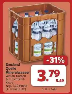 Famila Nord Ost Emsland Quelle Mineralwasser Angebot