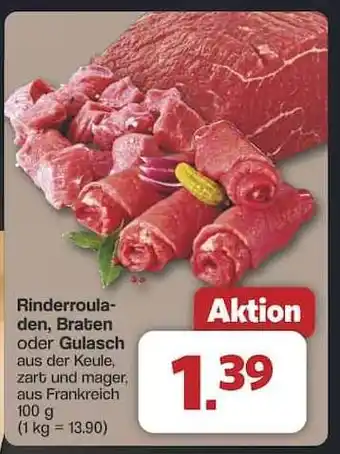 Famila Nord Ost Rinderrouladen, Braten oder Gulasch Angebot