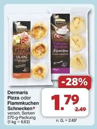 Famila Nord Ost Dermaris Pizza oder Flammkuchen Schnecken Angebot