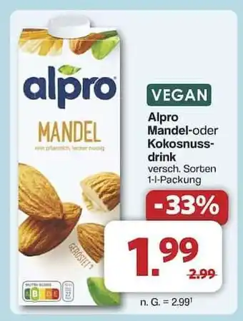 Famila Nord Ost Alpro Mandel- oder Kokosnussdrink Angebot