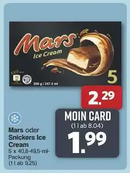 Famila Nord Ost MARS oder SNICKERS Ice Cream Angebot