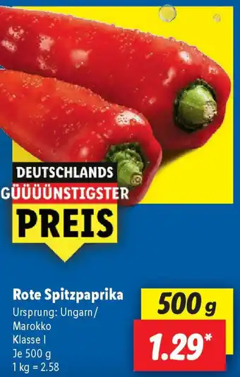 Lidl Rote Spitzpaprika Angebot