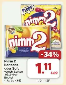 Famila Nord Ost Nimm 2 Bonbons oder Soft Angebot