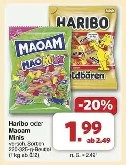 Famila Nord Ost Haribo oder Maoam Minis Angebot