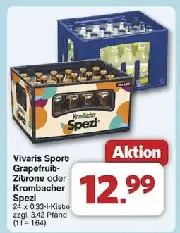 Famila Nord Ost Vivaris Sport Grapefruit-Zitrone oder Krombacher Spezi Angebot