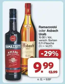 Famila Nord Ost Ramazzotti oder Asbach Uralt Angebot