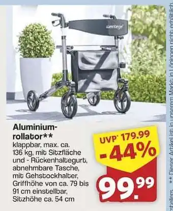 Famila Nord Ost Aluminium Rollator Angebot