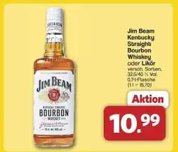 Famila Nord Ost Jim Beam Kentucky Straight Bourbon Whiskey oder Likör Angebot