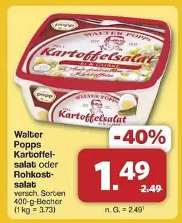 Famila Nord Ost Walter Popps Kartoffelsalat oder Rohkostsalat Angebot