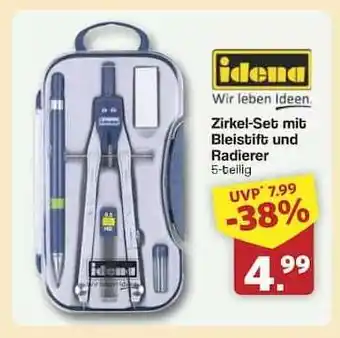 Famila Nord Ost Zirkel-Set mit Bleistift und Radierer Angebot