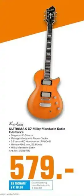 Saturn Ultramax 67 Milky Mandarin Satin E-Gitarre Angebot