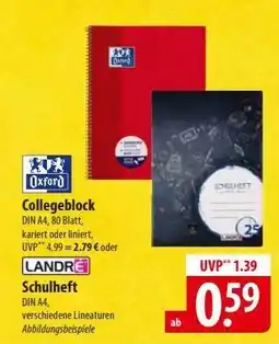 Famila Nord Ost Collegeblock Angebot