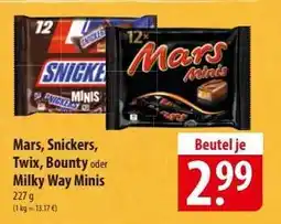 Famila Nord Ost Mars, Snickers, Twix, Bounty oder Milky Way Minis Angebot