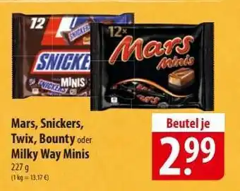 Famila Nord Ost Mars, Snickers, Twix, Bounty oder Milky Way Minis Angebot