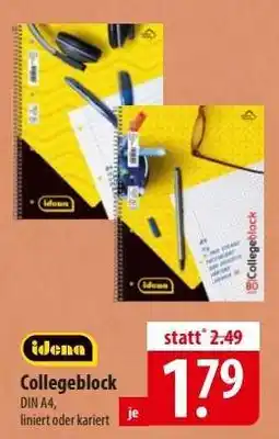 Famila Nord Ost Idena Collegeblock Angebot