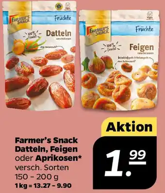 NETTO Farmer's Snack Datteln, Feigen oder Aprikosen Angebot