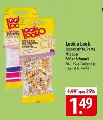 Famila Nord Ost Look o Look Lippenstifte, Party Mix oder Süßer Schmuck Angebot