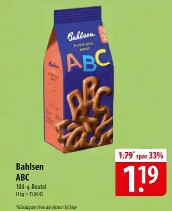 Famila Nord Ost Bahlsen ABC Angebot