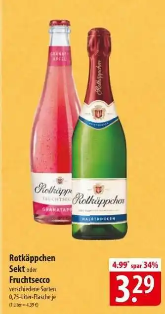 Famila Nord Ost Rotkäppchen Sekt oder Fruchtsecco Angebot