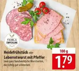 Famila Nord Ost Heidefrühstück oder Leberrotwurst mit Pfeffer Angebot