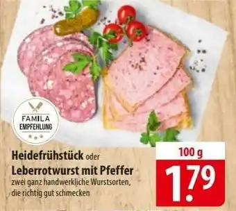 Famila Nord Ost Heidefrühstück oder Leberrotwurst mit Pfeffer Angebot