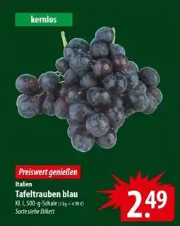 Famila Nord Ost Tafeltrauben blau Angebot