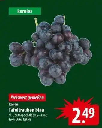 Famila Nord Ost Tafeltrauben blau Angebot