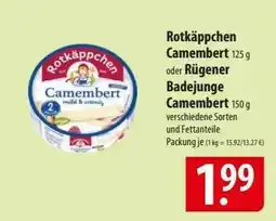 Famila Nord Ost Rotkäppchen Camembert oder Rügener Badejunge Camembert Angebot