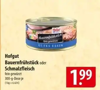 Famila Nord Ost Hofgut Bauernfrühstück oder Schmalzfleisch Angebot