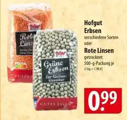 Famila Nord Ost Hofgut Erbsen oder Rote Linsen Angebot