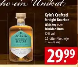 Famila Nord Ost Kyle’s Crafted Straight Bourbon Whiskey oder Trinidad Rum Angebot
