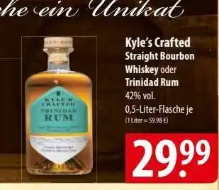 Famila Nord Ost Kyle’s Crafted Straight Bourbon Whiskey oder Trinidad Rum Angebot