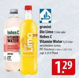 Famila Nord Ost granini Die Limo oder hohes C Vitamin Water Angebot
