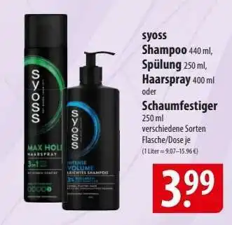 Famila Nord Ost syoss Shampoo, Spülung, Haarspray oder Schaumfestiger Angebot