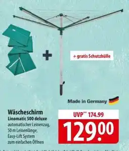 Famila Nord Ost Wäscheschirm Linomatic 500 deluxe Angebot