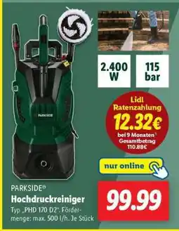 Lidl PARKSIDE Hochdruckreiniger Angebot