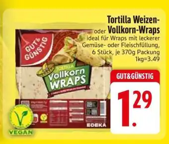Edeka Tortilla Weizen-Vollkorn-Wraps Angebot