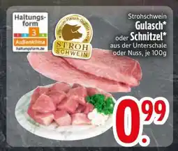 Edeka Strohschwein Gulash oder Schnitzel Angebot
