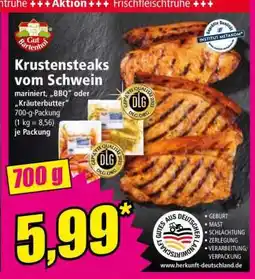 Norma Krustensteaks vom Schwein Angebot