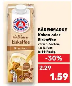 Kaufland BÄRENMARKE Kakao oder Eiskaffee Angebot