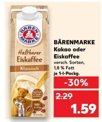 Kaufland BÄRENMARKE Kakao oder Eiskaffee Angebot