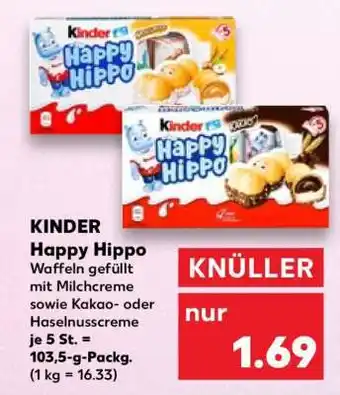 Kaufland kinder Happy Hippo Angebot