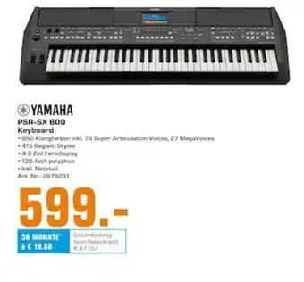 Saturn Yamaha PSR-SX 600 Keyboard Angebot