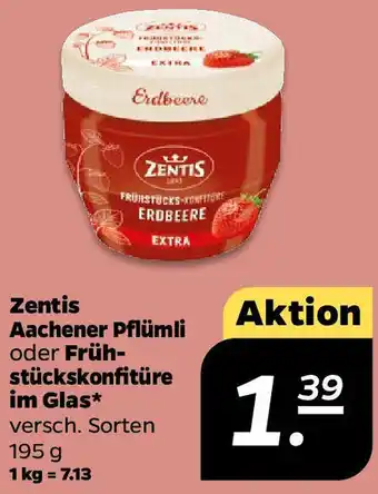 NETTO Zentis Aachener Pflümli oder Frühstückskonfitüre im Glas Angebot