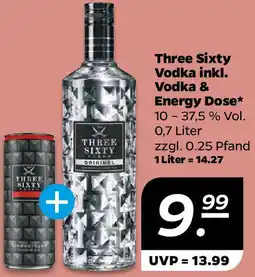NETTO Three Sixty Vodka inkl. Vodka & Energy Dose Angebot