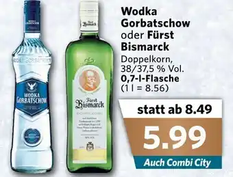 Combi Wodka Gorbatschow oder Fürst Bismarck 0,7L Angebot