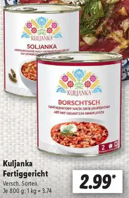 Lidl Kuljanka Fertiggericht Angebot